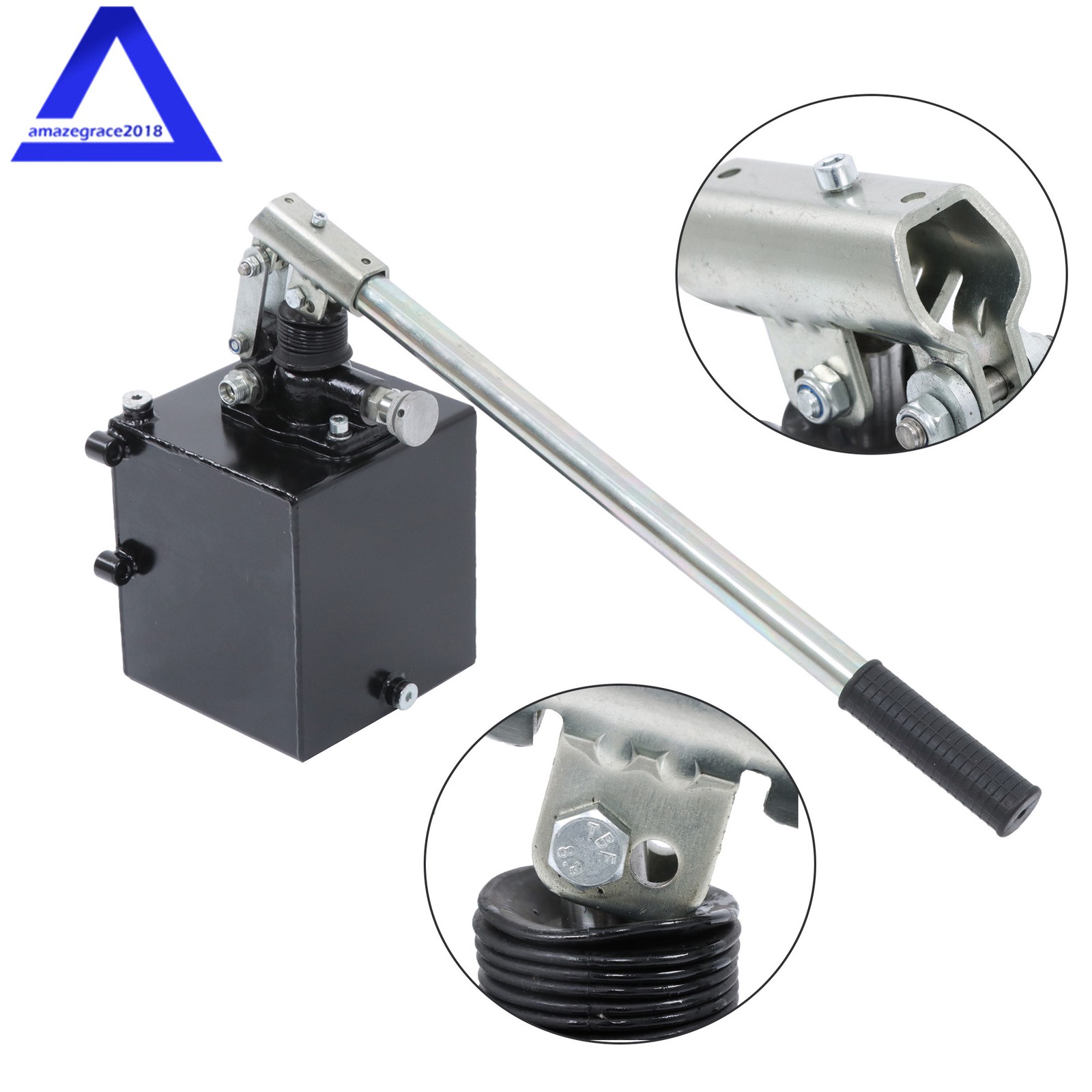 Hydraulic Piston Hand Pump 1.5 Cid 5 Quart With Release Knob For Single-Acting