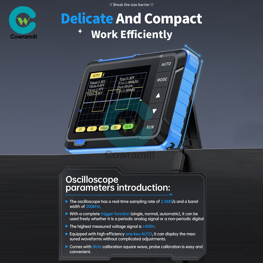FNIRSI DSO152 Handheld Oscilloscope Type-C Portable Digital Oscilloscope 2.5MS/s