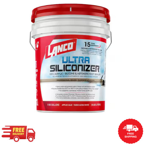 5 Gal. Ultra Siliconizer 100% Acrylic Elastomeric Reflective Roof Coating