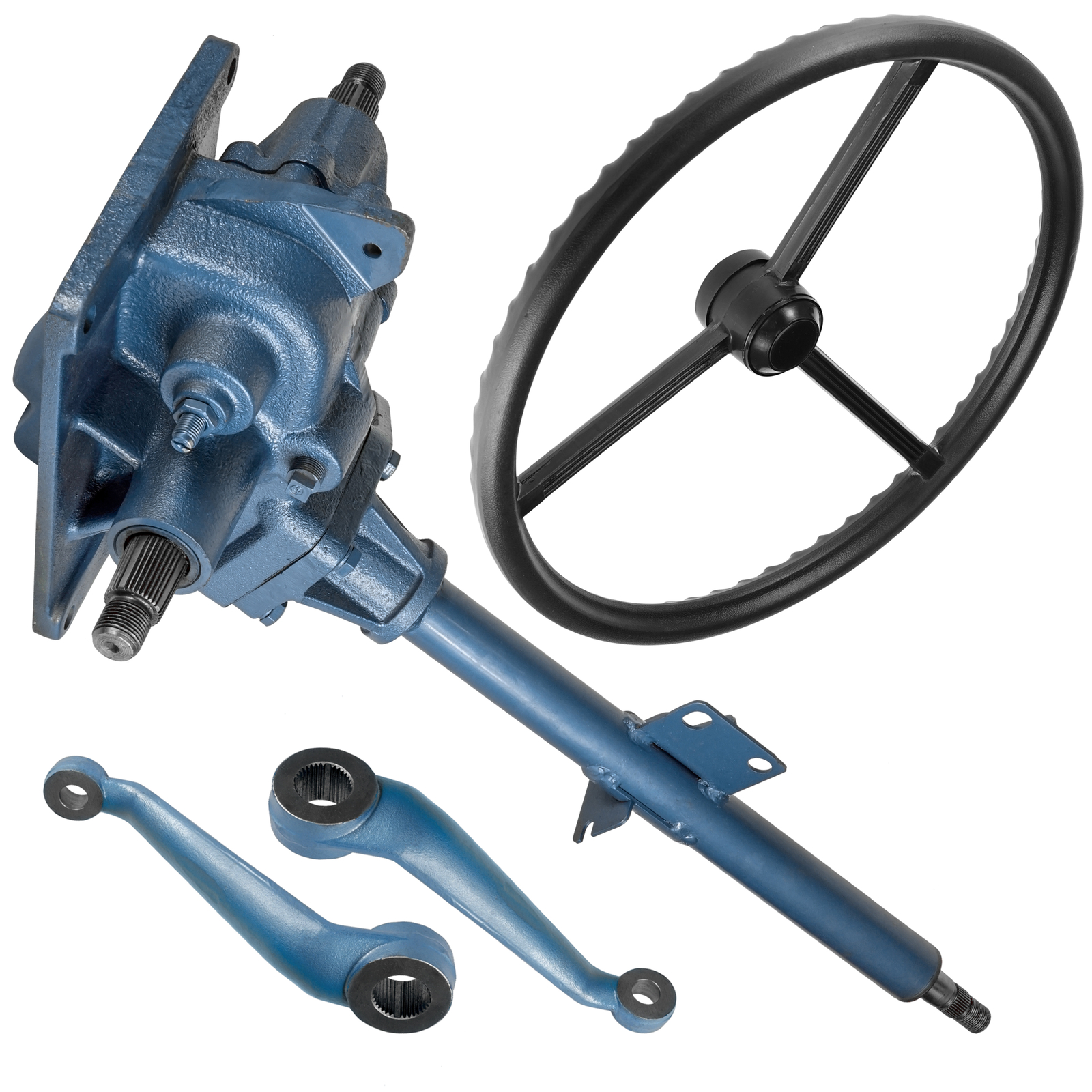 Caltric Steering Wheel & Shaft W/ Arms For Ford 3000 3610 4000 4610 5030