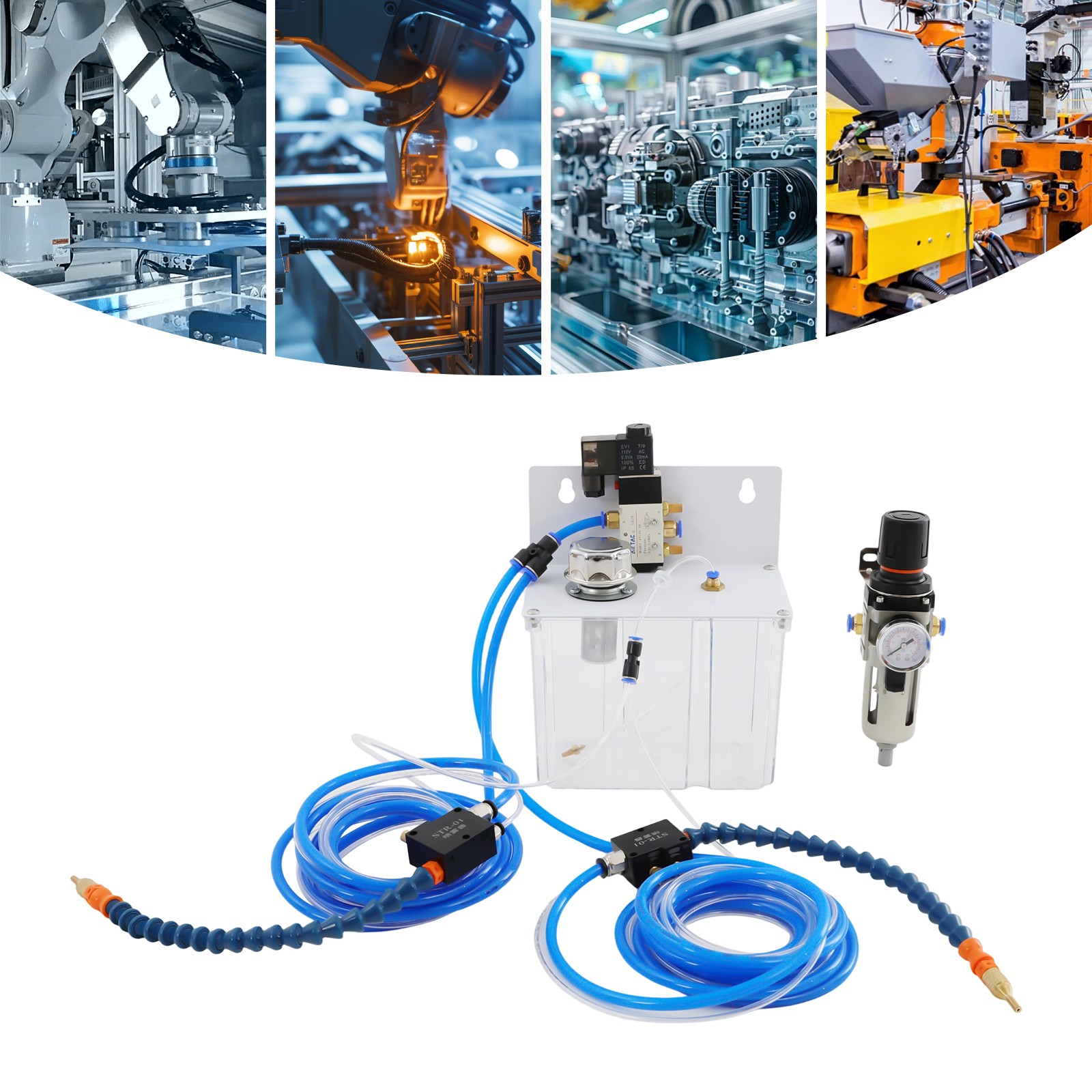 2 Sprayer Lubrication Spray System Cooling Sprayer Coolant Pump Oil Mist Sprayer