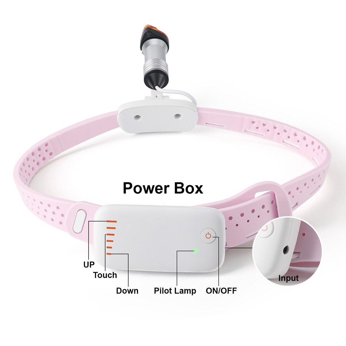 5W Dental LED Surgical Headlight Headband Headlamp Wireless Light Filter Pink