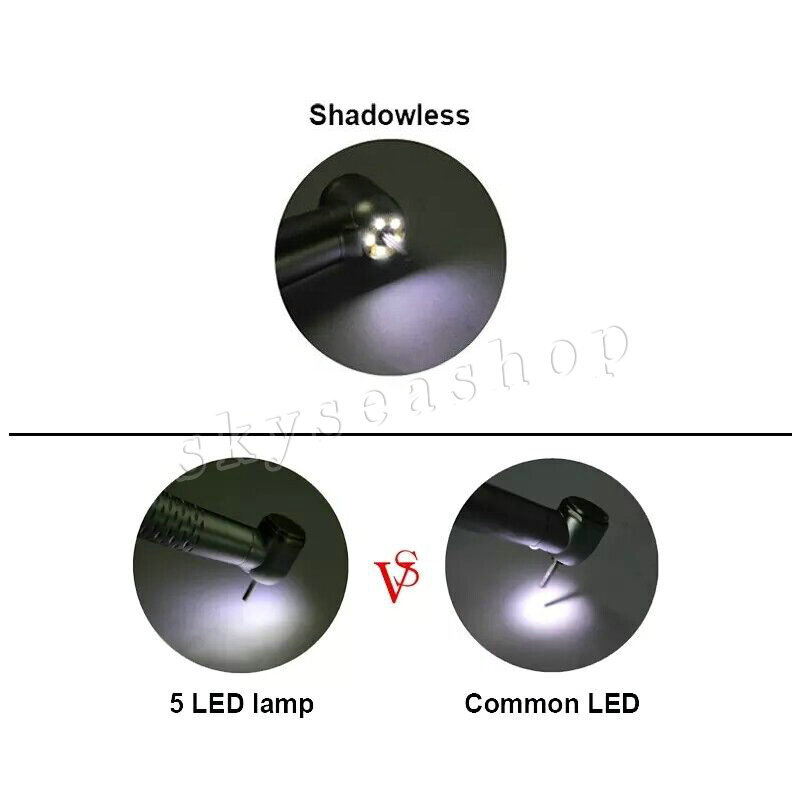 OLED+ 5 Light LED E-Generator Dental High Speed Fiber Optic Handpiece 2/4Hole