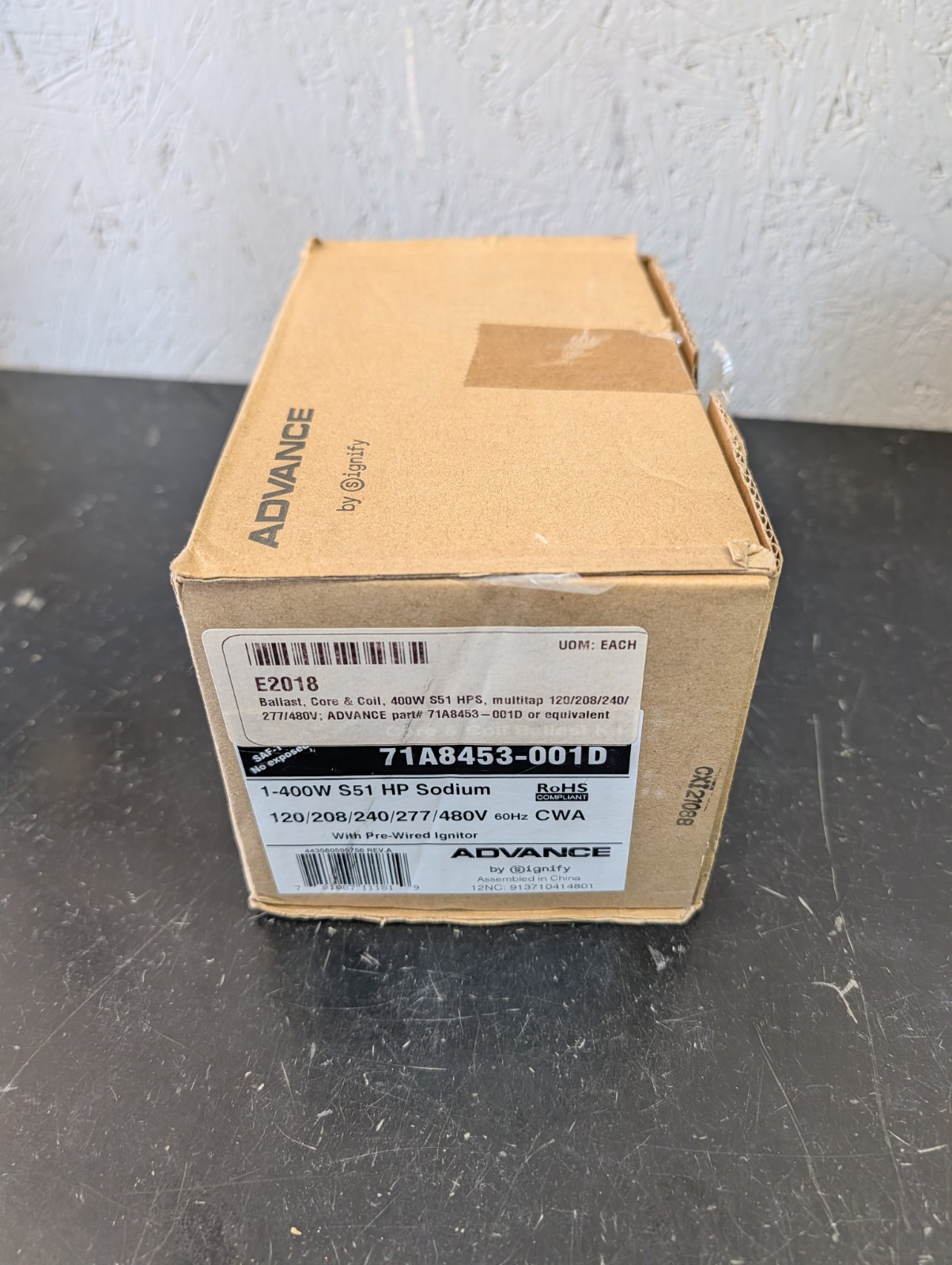 Philips Advance 71A8453-001D 1-400W S51 HP Sodium Ballast CWA
