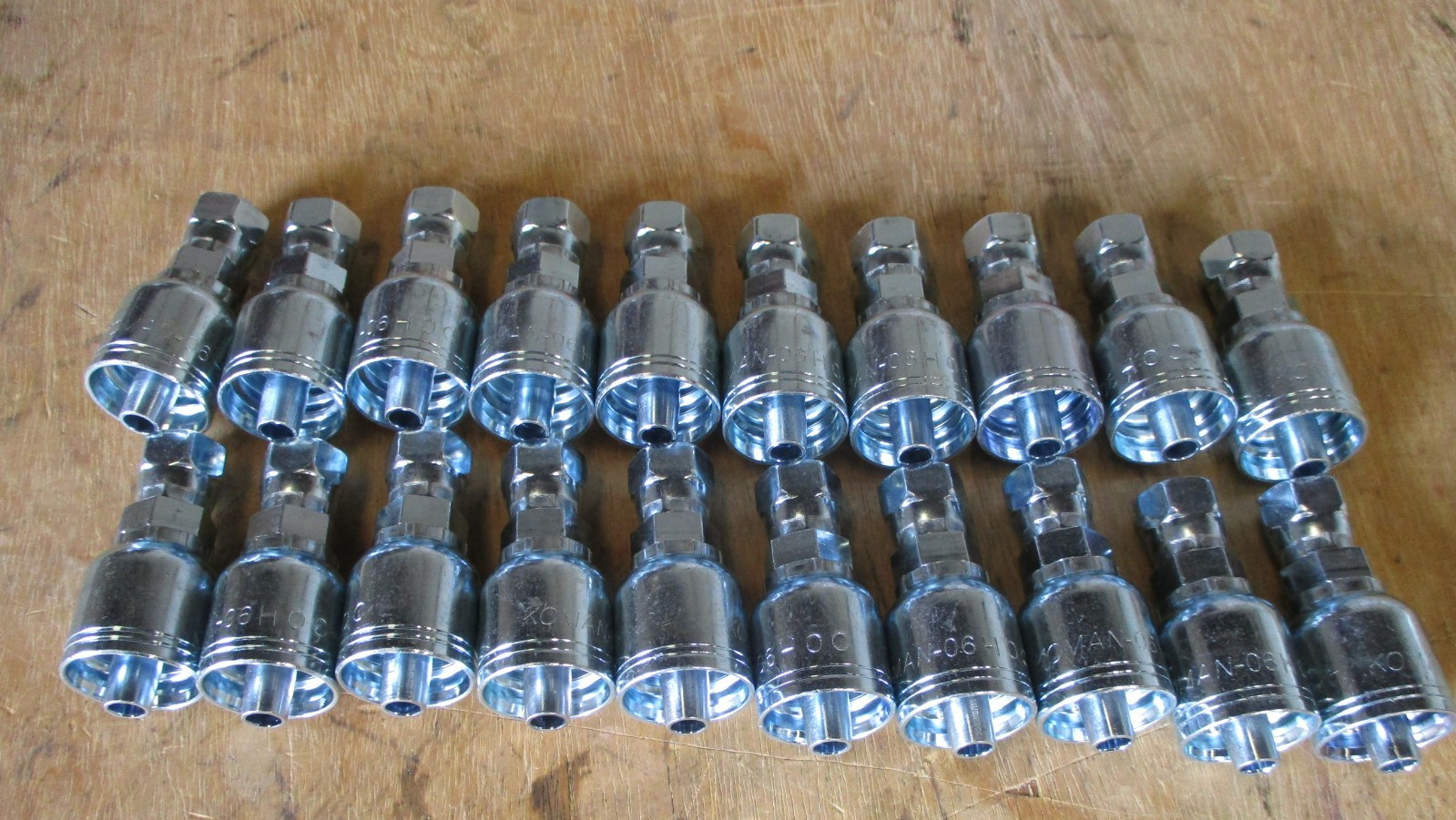100-Pack Koman Hydraulic Hose Fittings – 6‑6FJX Straight Female JIC 37° Swivel