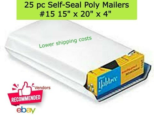 Long Poly Mailers 100 8.5”x39” Shipping Bags White (grey) Envelopes Packaging