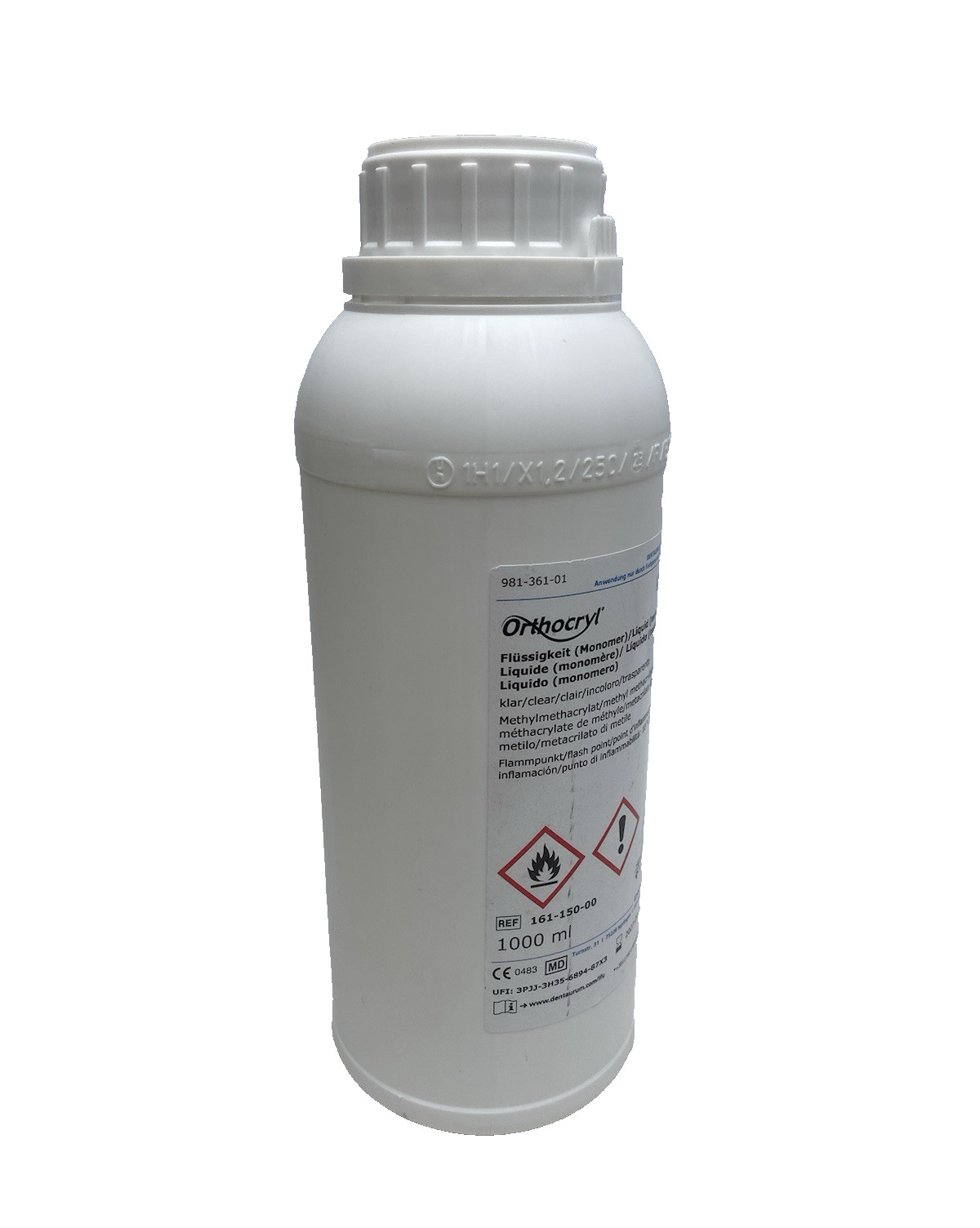 161-150-00 Orthocryl Liquid Monomer 1000ml Clear Acrylic Resin