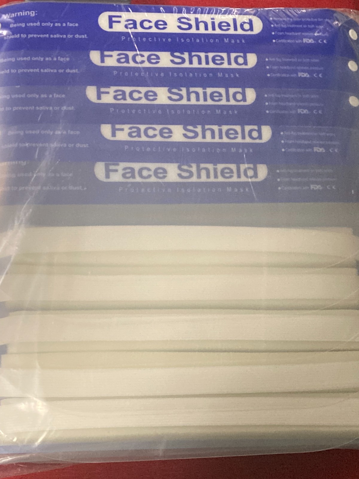 100 PCS Safety Full Face Shield Reusable Washable Protection Cover Face Mask LOT