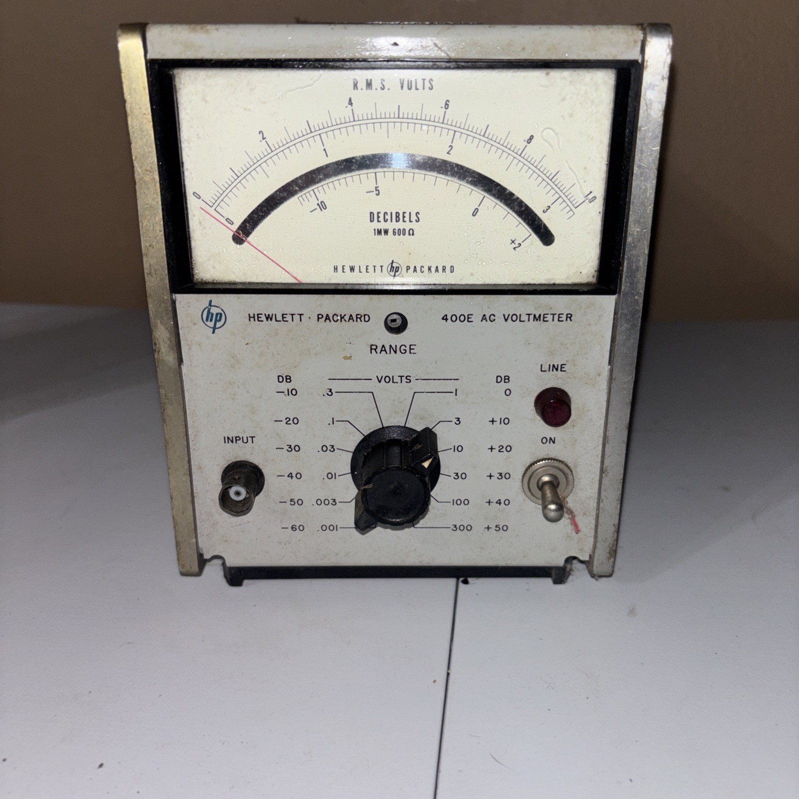 Hp HEWLETT PACKARD 400E AC VOLTMETER 1mw600 Untested Parts Repair