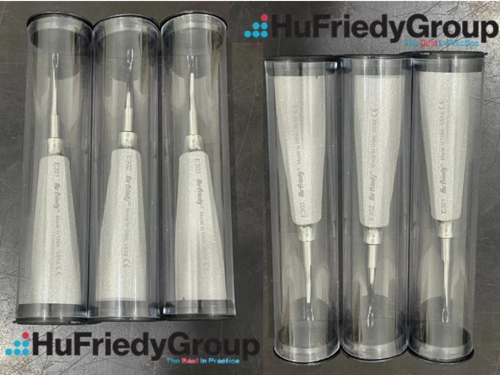 Lot of 6 PCS hu friedy Dental Elevator Combo Apexo E301 E302 E303