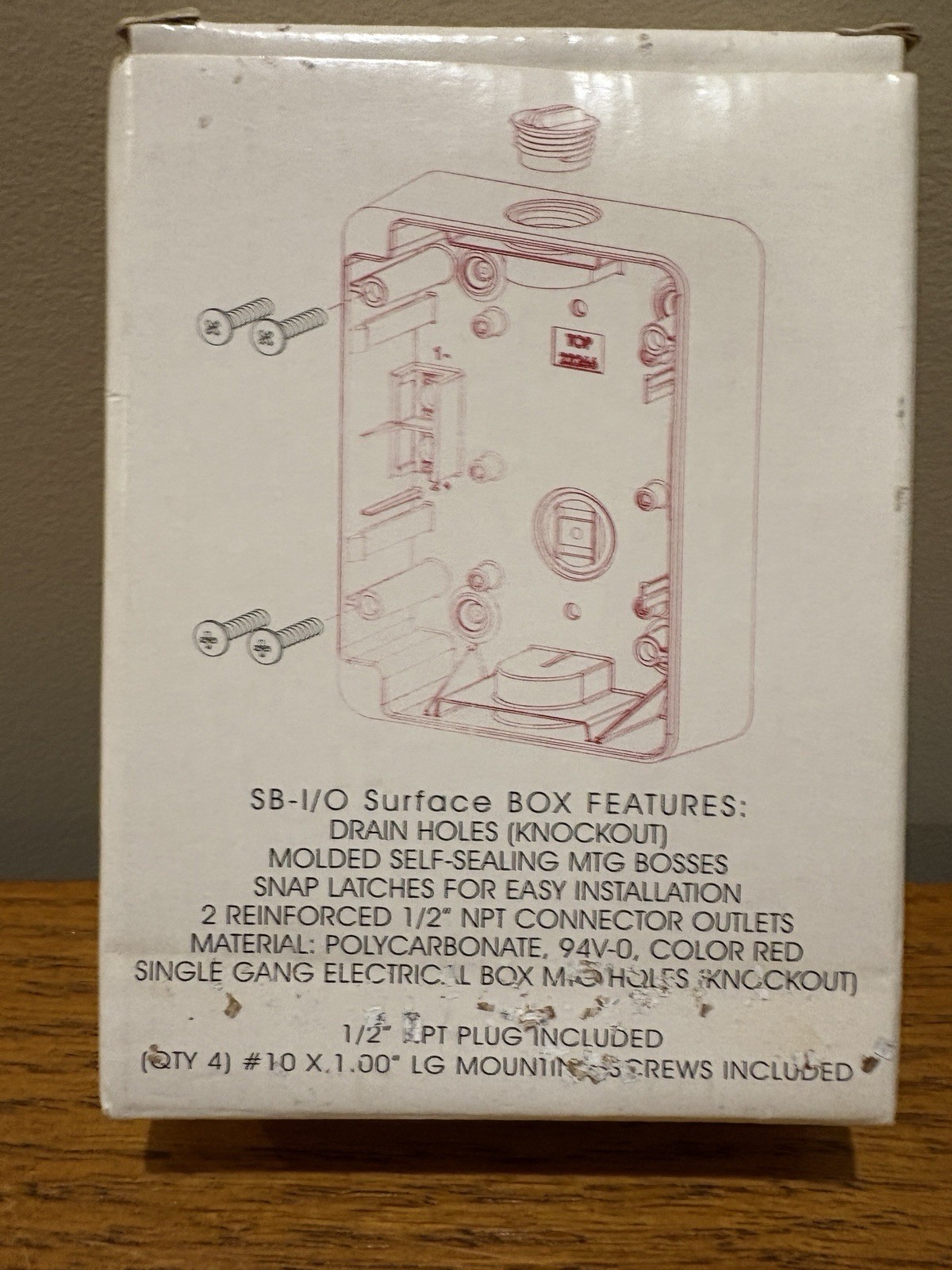 Fire-Lite SB-I/O Surface Mount Back Box Pull Station – NEW – FREE SHIPPING