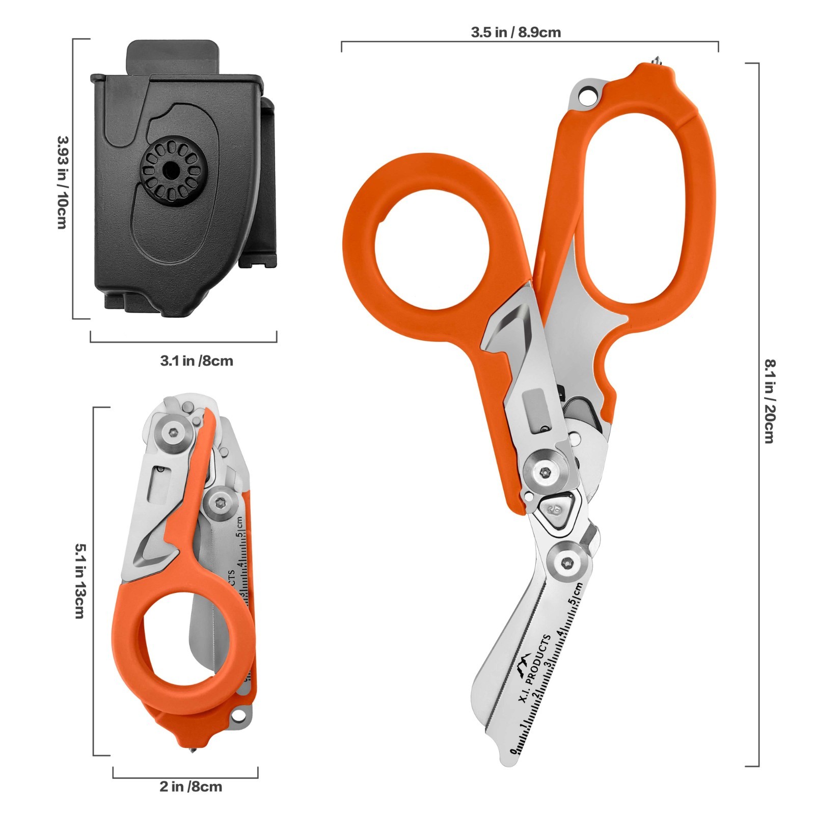 Emergency Trauma Shears Medic Emt Heavy Duty Multi Purpose Shears Orange Handle