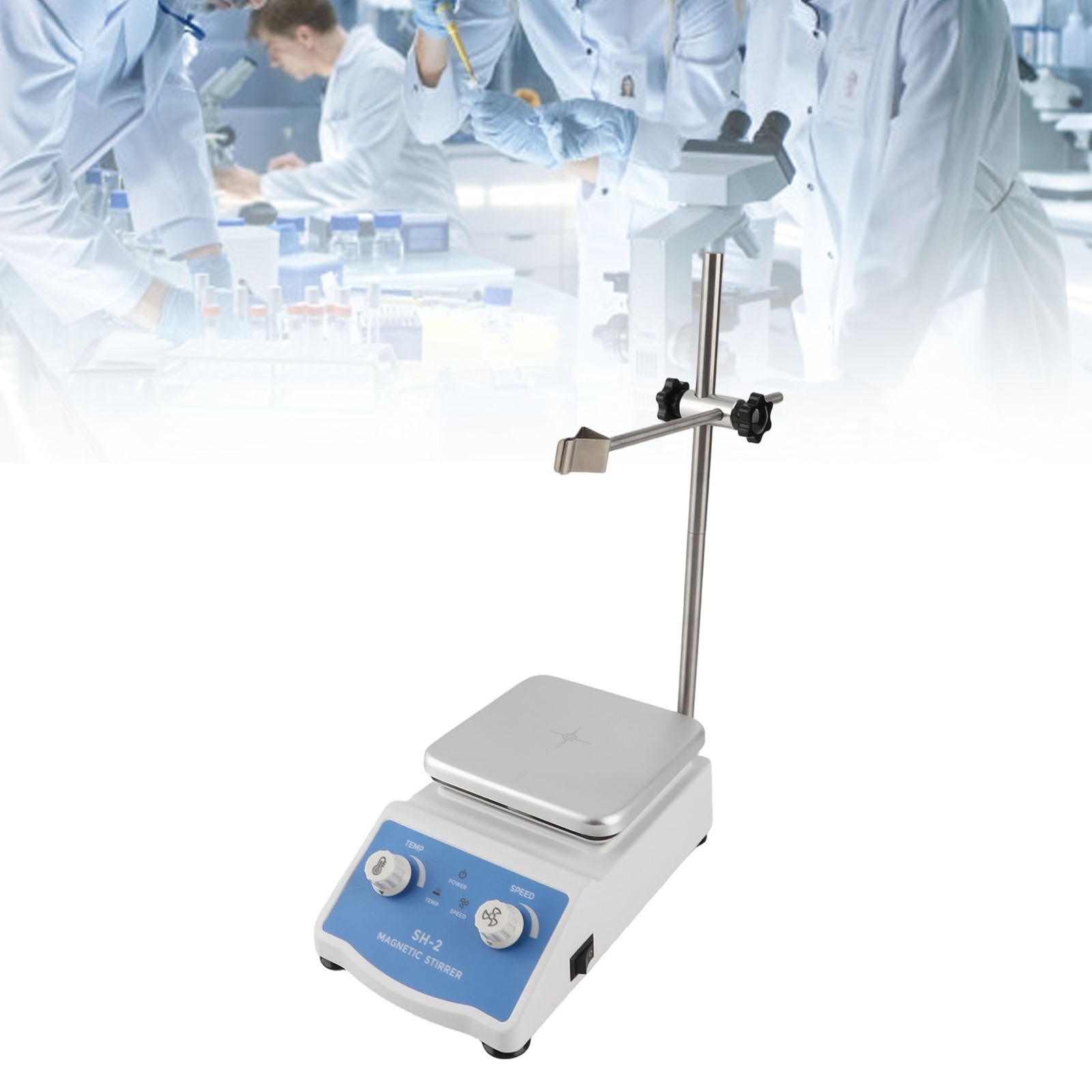 Magnetic Stirrer 2000ml 2600r/min Constant Temperature Heating Plate EU Plug
