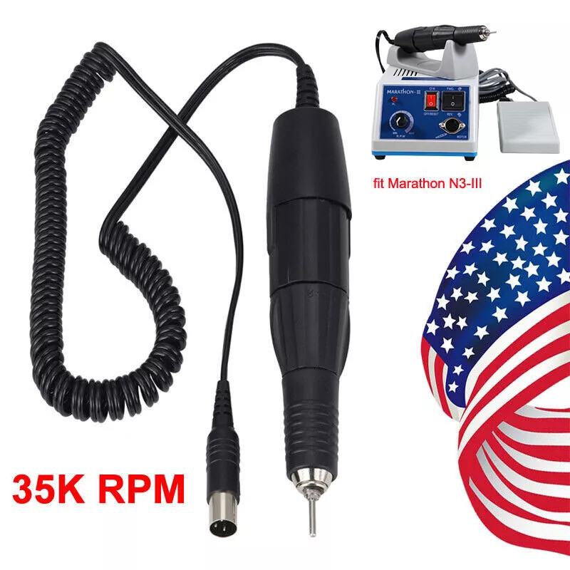 Dental Lab Marathon Electric Micromotor Polishing Unit / 35K rpm Motor Handpiece
