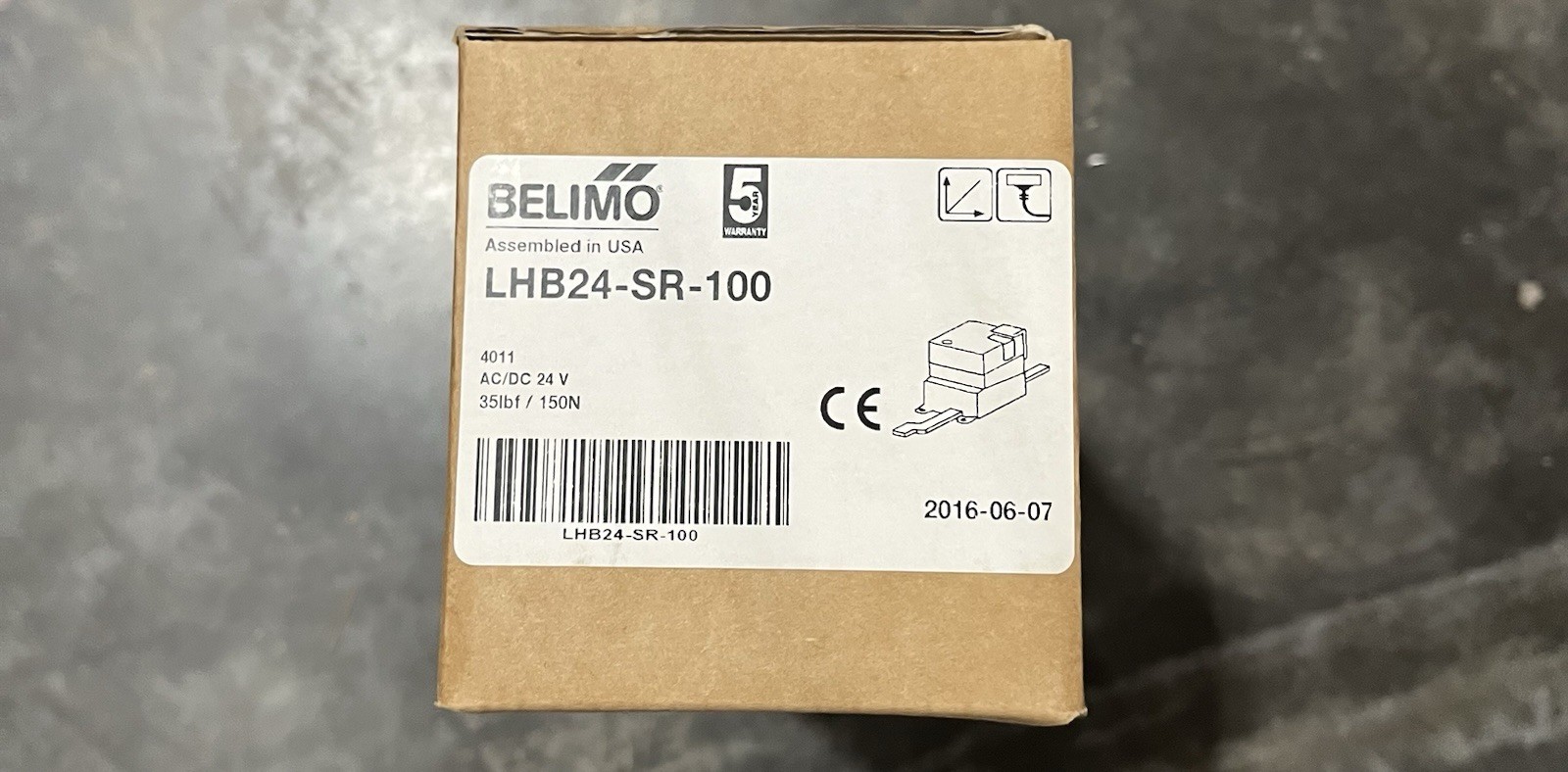 BELIMO LHB24-SR-100 Non Fail-Safe Damper Actuator 150 N [35 lbf] AC/DC 24V Cable