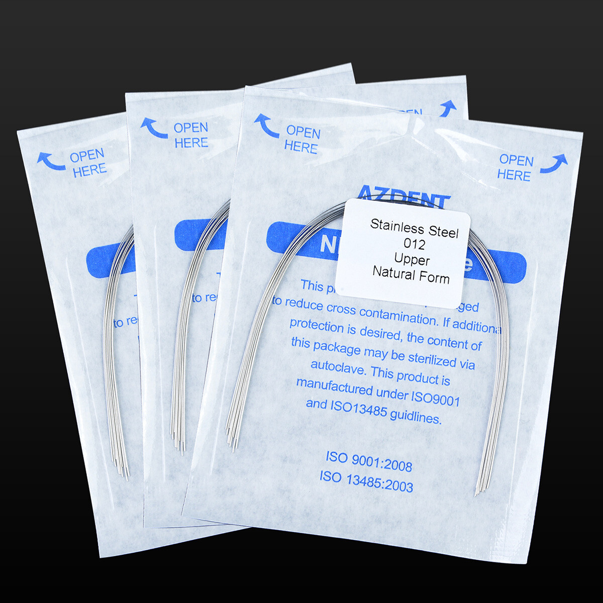 Dental Ortho Stainless Steel Round Arch Wire Natural 12/14/16/18/20 Upper/Lower