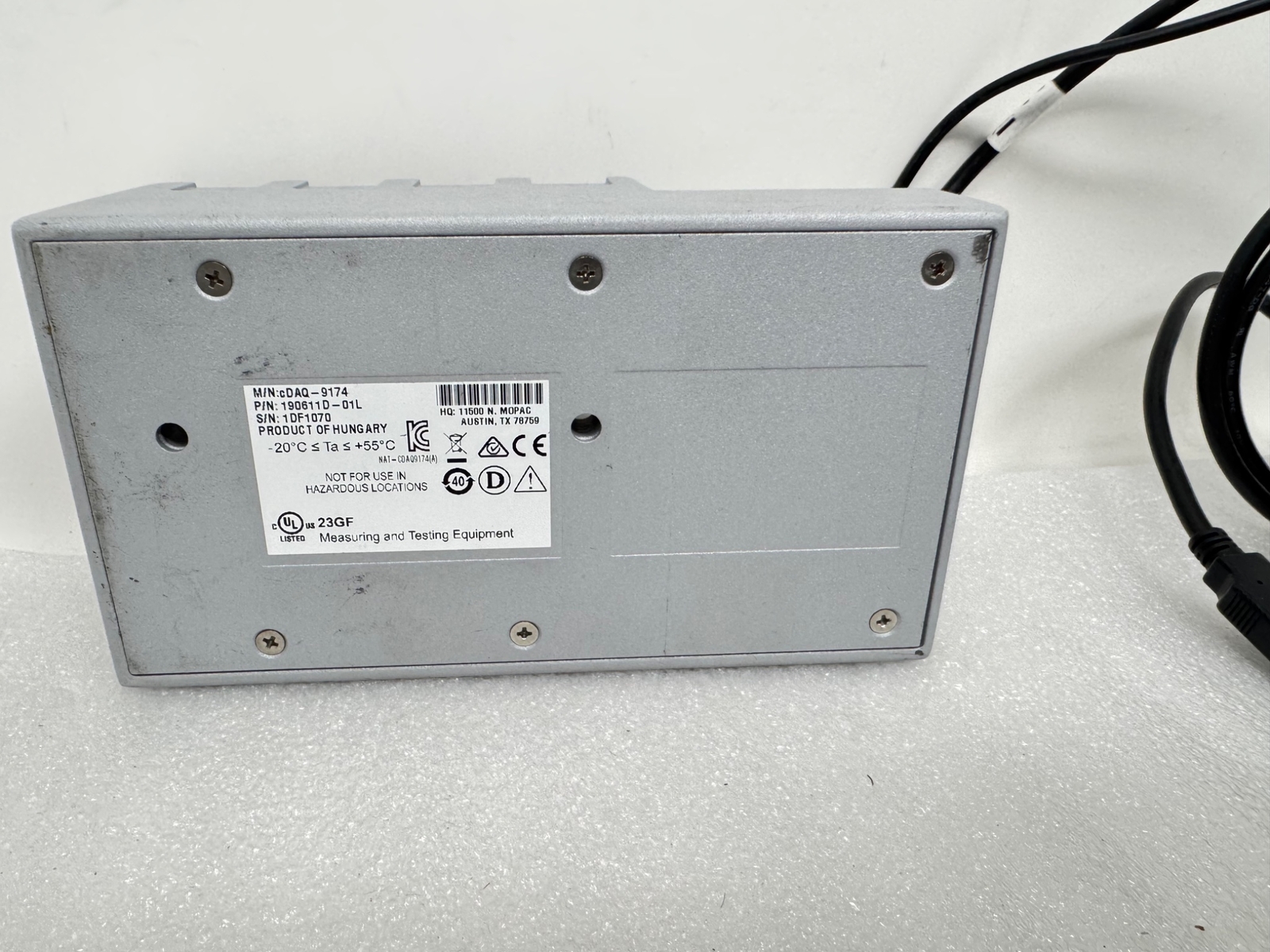 National Instruments NI cDAQ-9174 Compact DAQ Chassis 4 slot w AC & USB cable