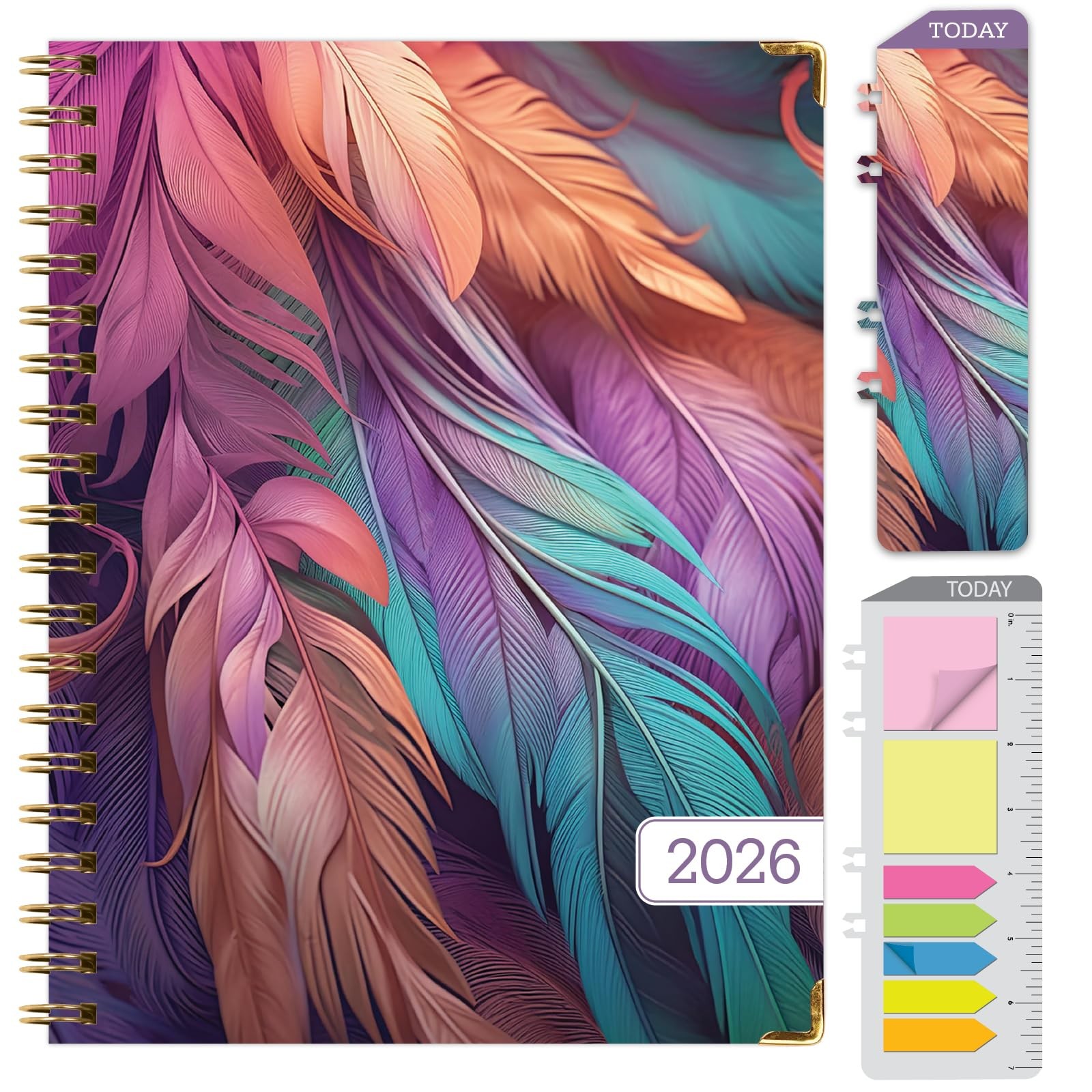 HARDCOVER 2026 Planner, 7″x9″: 14 Months (November 2025 – December 2026), Dai…