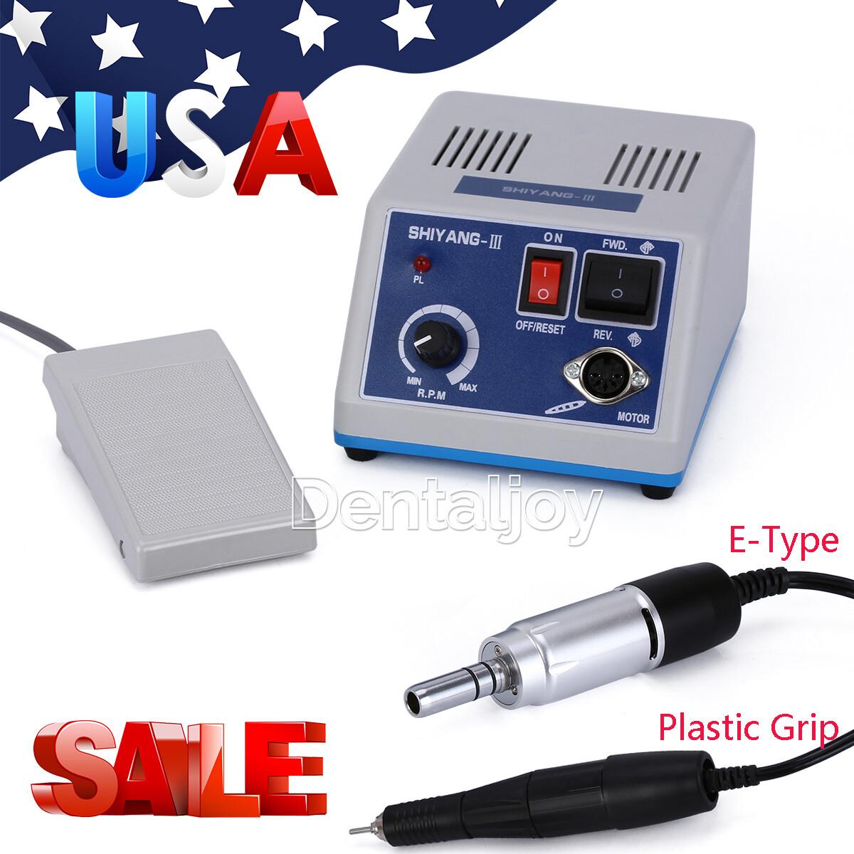 Dental Lab Marathon Electric Micromotor Polishing Unit / 35K rpm Motor Handpiece