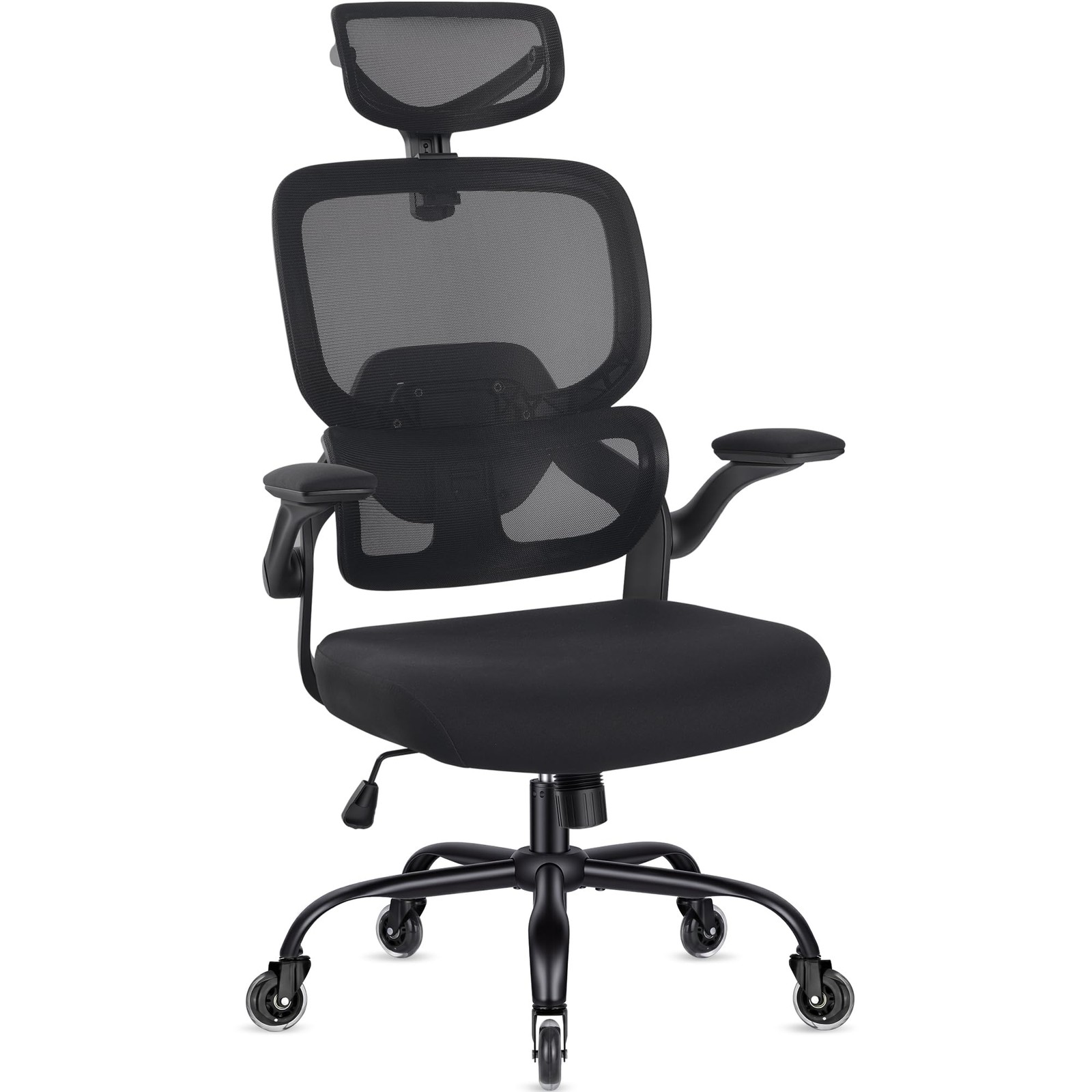 Ergonomic Mesh Office Chair, High Back Desk Chair with Up&Down Lumbar Support, 3