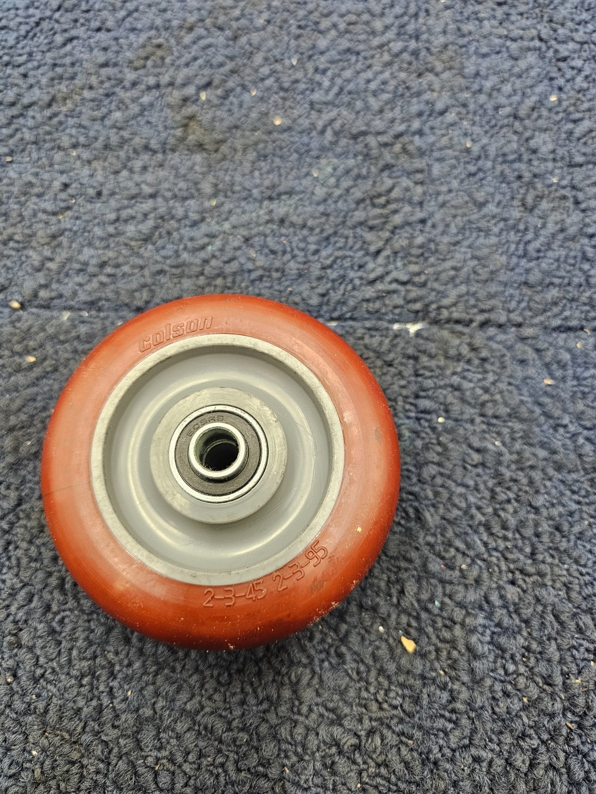 (QTY 4) Colson 3-1/2″ Wheel Top Plate Swivel Caster Red Polyurethane