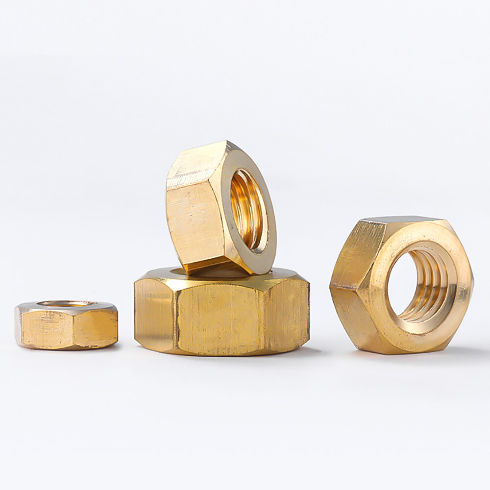 Solid Brass Hexagon Full Nuts For Bolts & Screws M1.4 M1.6 M2 M2.5 M3 M4 M5 M6M8
