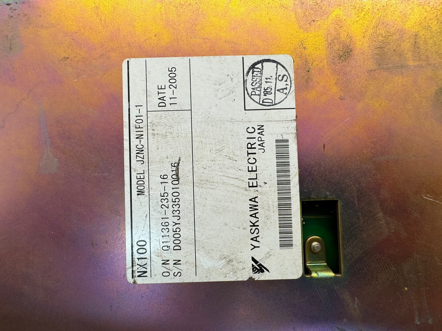 YASKAWA JZNC-NIF01-1 FedEx Power-On Tested Used