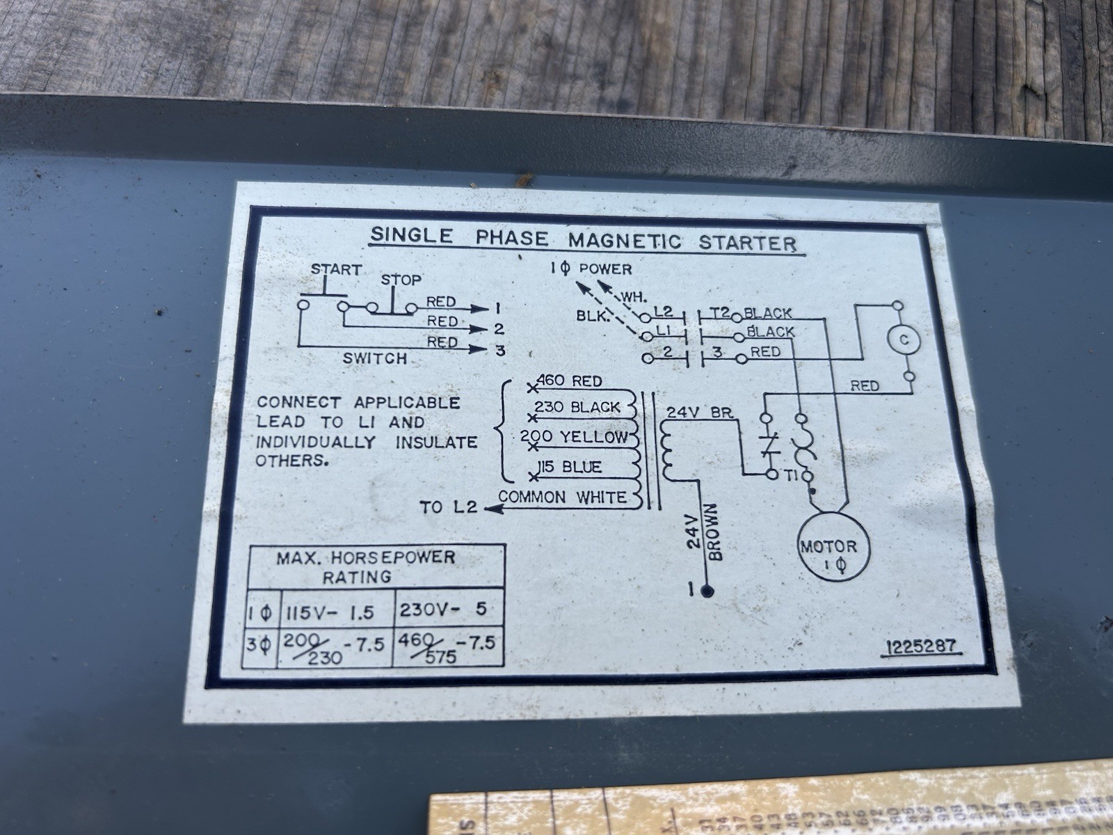 Furnas Single Phase Magnetic Starter LVC To 5hp Delta Lathe Free Shipping