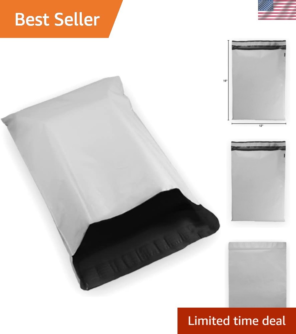 10 12 x 16 White Large Poly Mailer Size Self Sealing Envelopes Plastic Shippi…