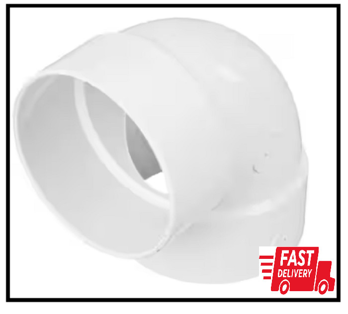 PVC Elbow 90 Degree 90-Degree X Hub with 4-Inch Sewer Drain Pipes White