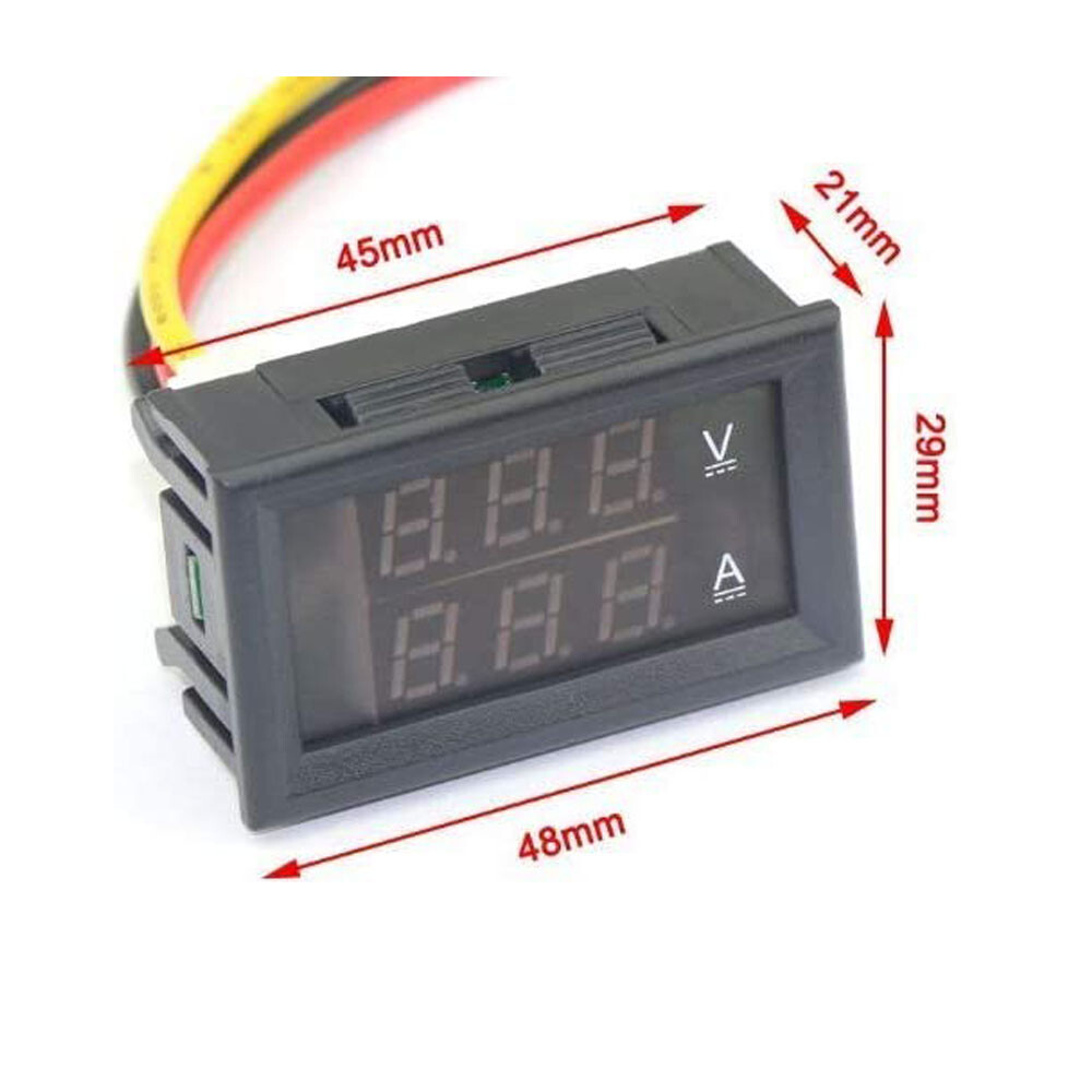 DC 100A 100V Voltmeter Ammeter Volt Amp Meter Voltage Current Tester with Shunt