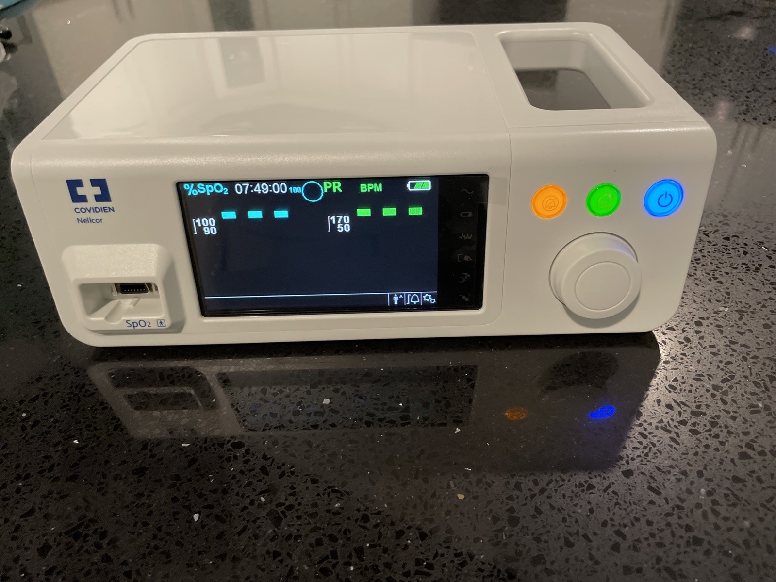 Covidien Nellcor PM100N SpO2 Bedside System Power Cord Included