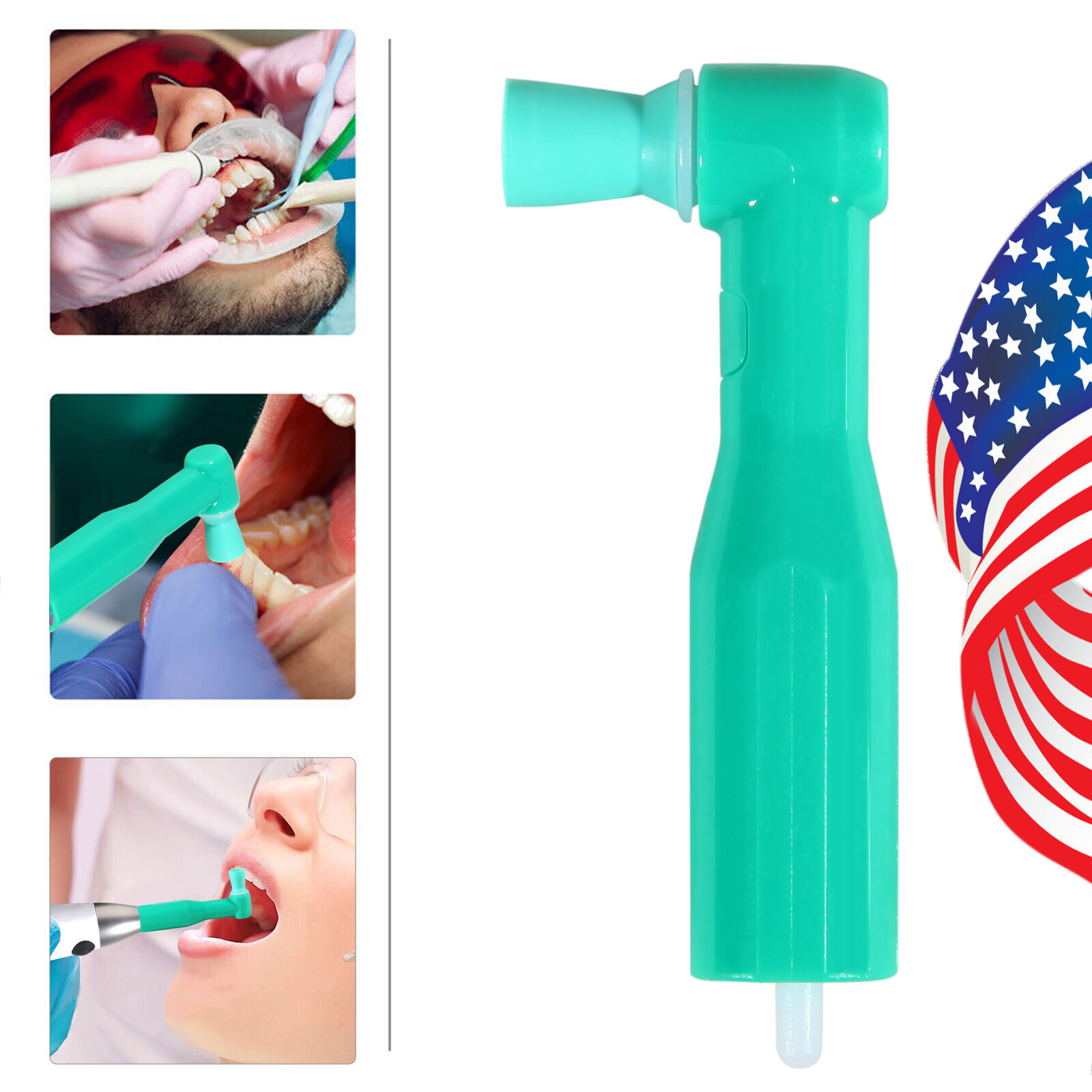Dental disposable prophy angles Soft cup Latex Free 90° Polishing Cups Green