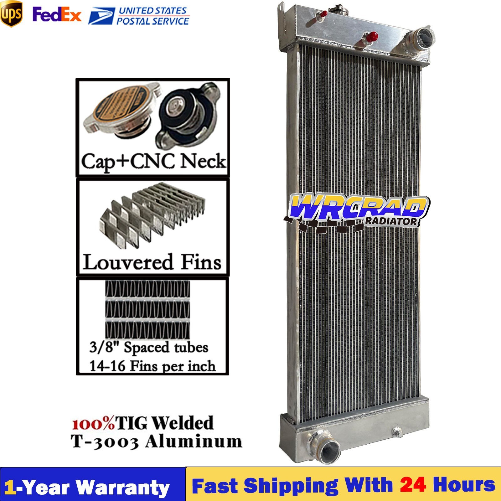 Radiator For Komatsu Excavator PC300-8/350-8/400-7/450-7 #207-03-75121 Aluminum