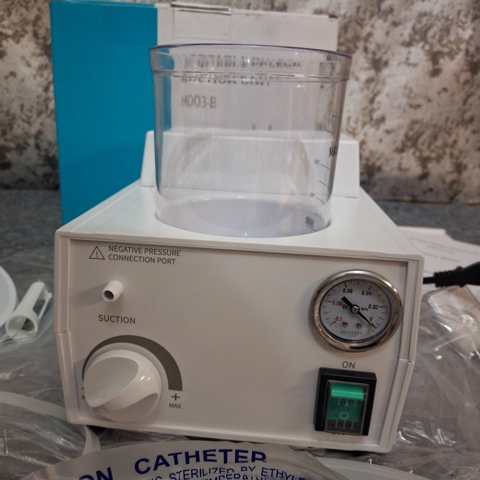 Portable Veterinary Phlegm Suction Unit Machine H003-B White