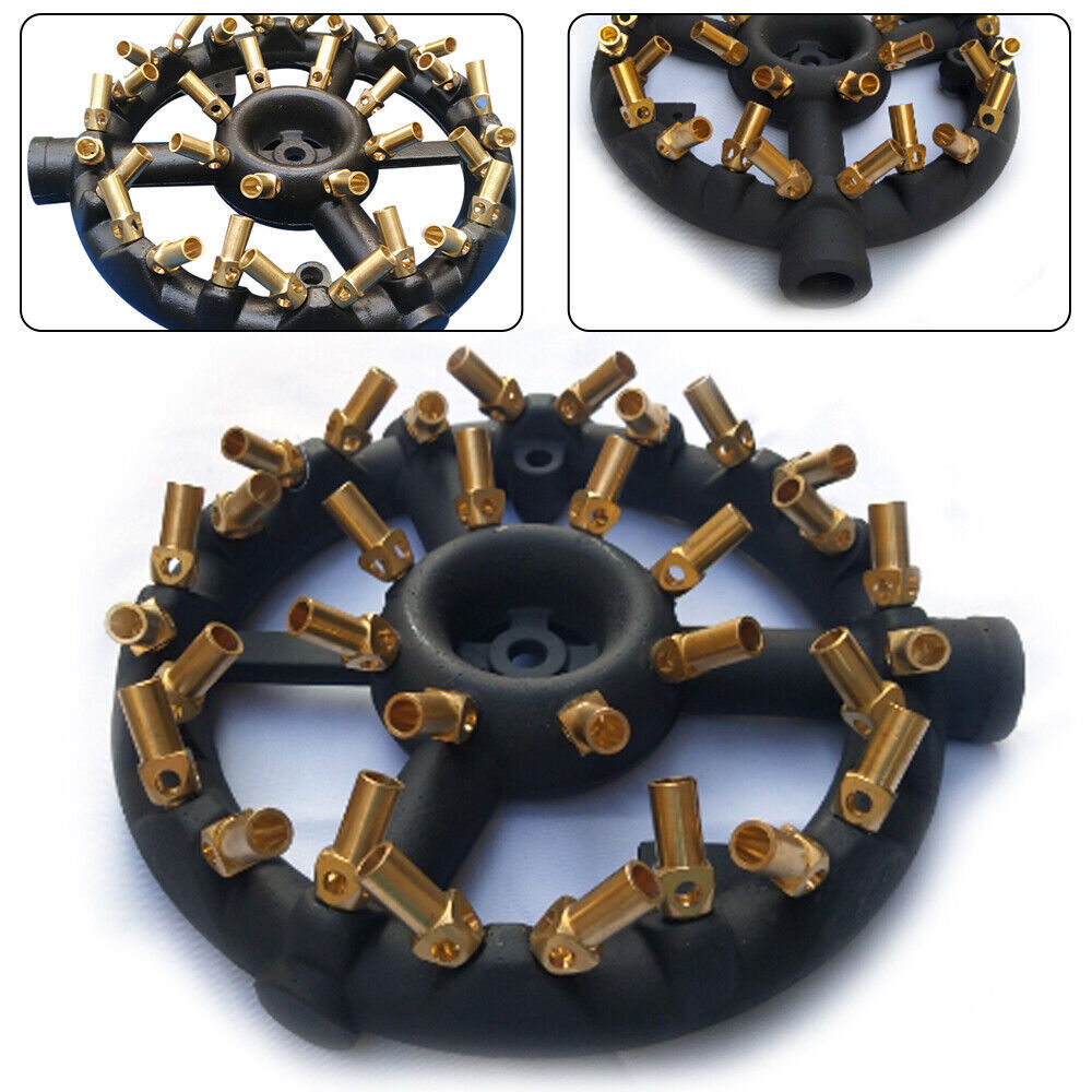 32-Heads Jet Burner Round Shape Propane Natural Gas Jet 32-Tips 80000 BTU/HR