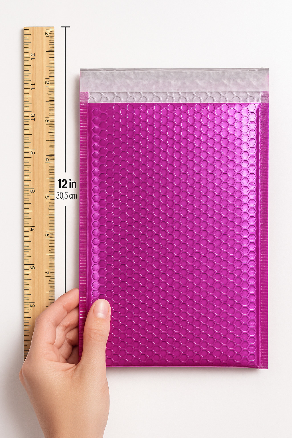 #2 Glamour Metallic Pink Poly Bubble Shipping Mailers Envelopes Bags 8.5×12