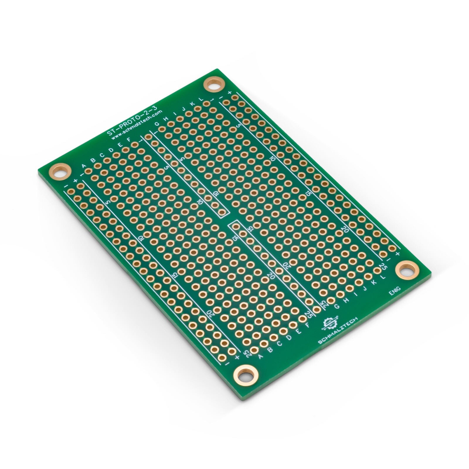 Premium 2″ x 3″ Protoboard PCB, ENIG Prototyping PCB, ST-PROTO-2-3