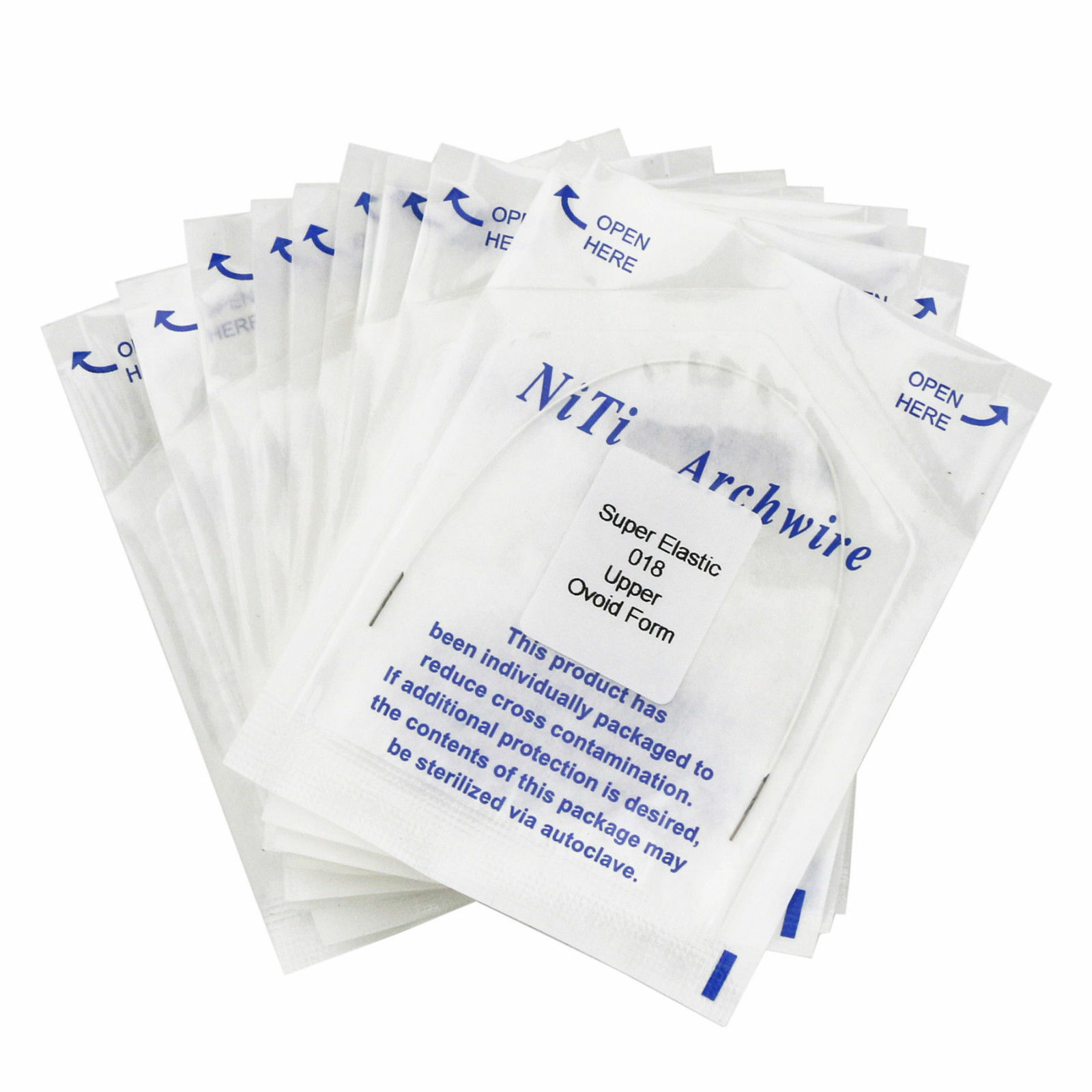 40 Pcs Dental Color Coated Niti Arch Wire Round Super Elastic Upper/Lower
