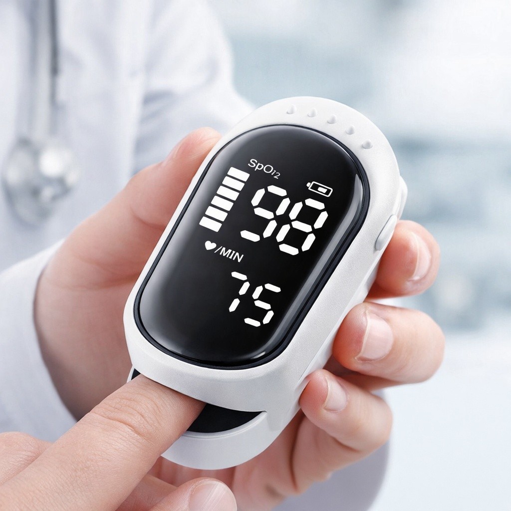 Rechargeable Pulse Oximeter Fingertip Oxygen Monitor Fingertip w/SpO2 Pulse Rate
