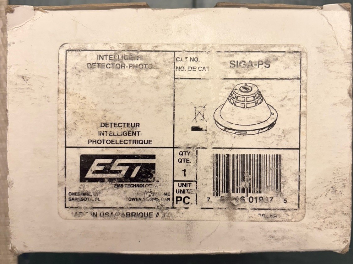 Fire Alarm Edwards EST SIGA-PS Photoelectric Smoke Detector Free Shipping