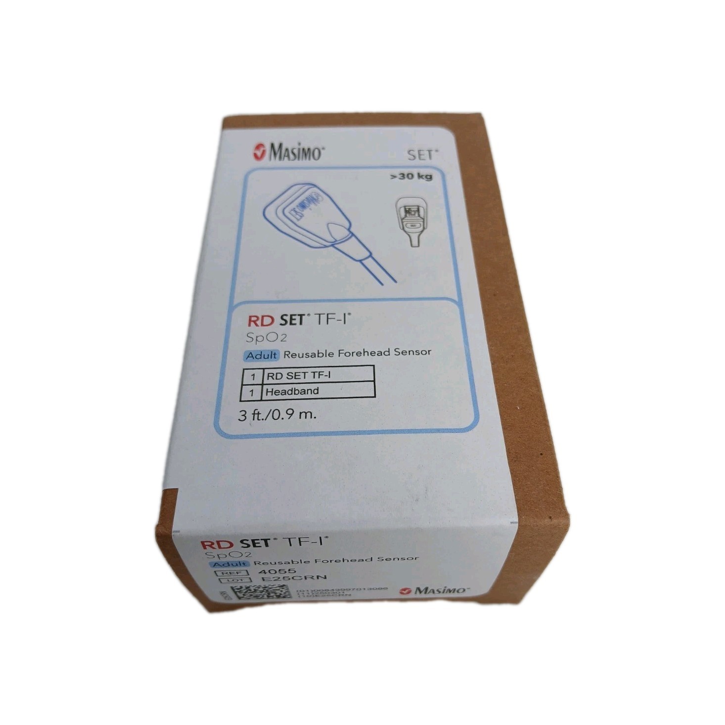 NEW OEM Masimo 4055 RD SET TF-I Adult Reusable Forehead Sensor 3Ft 0.9m 30 kg