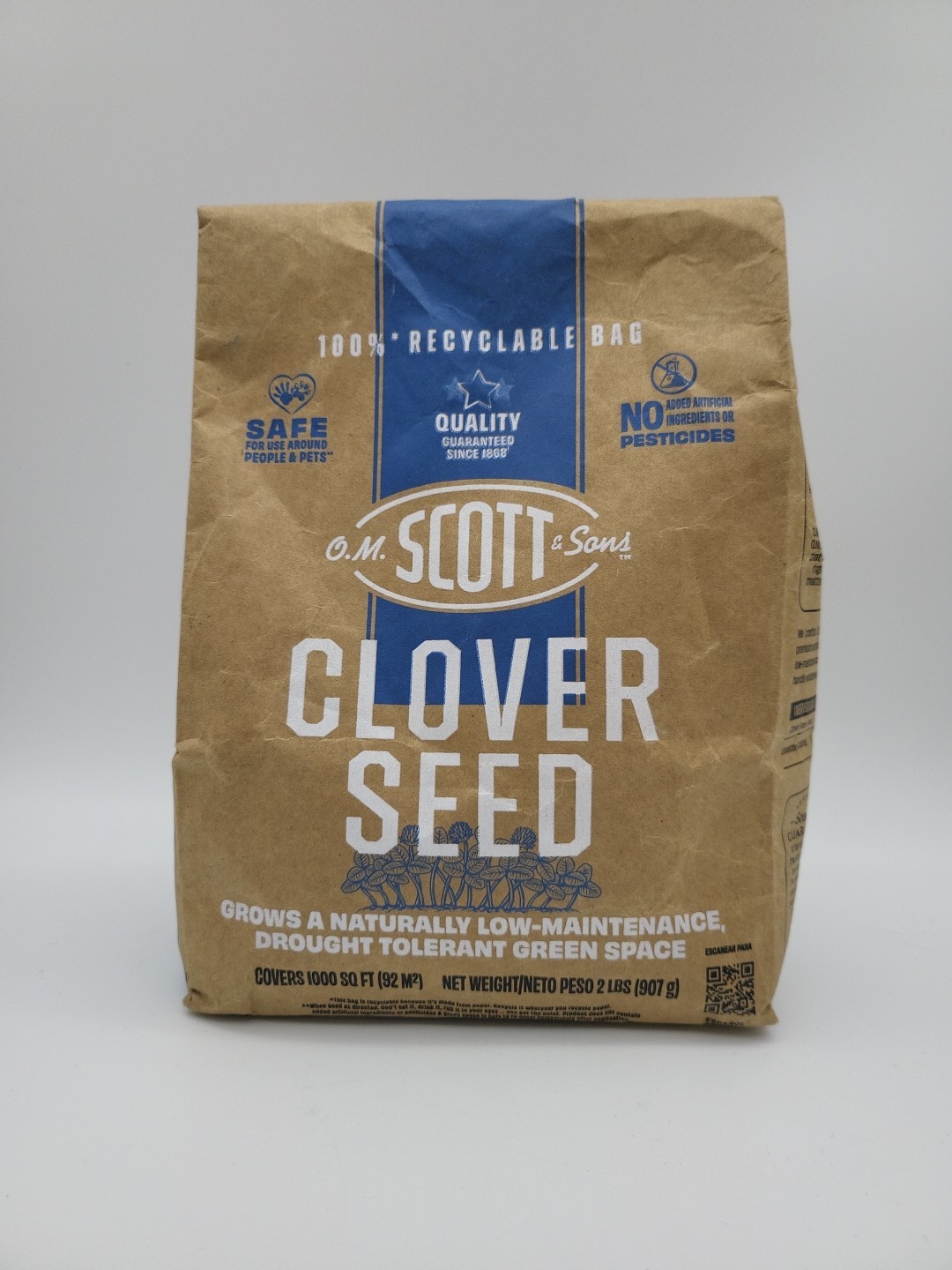 O.M. Scott and Sons Clover Seed, Lawn Seed Grows a Naturally Low…