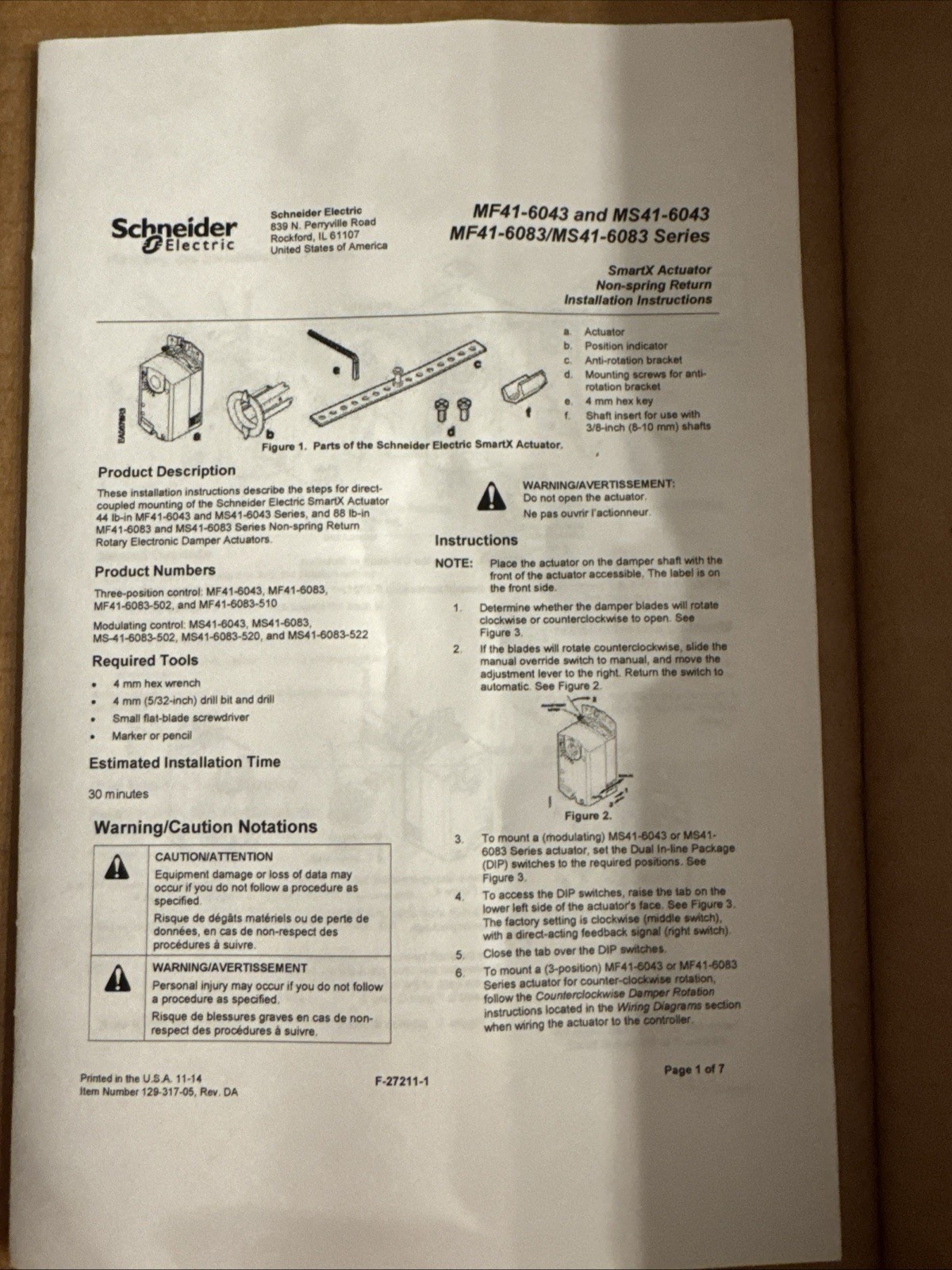 Schneider Electric SmartX Actuator MF41-6083 Brand New Fast Shipping