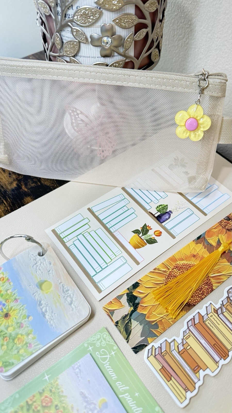 💛 Sunshine Bloom Book Lover Gift Set | Yellow Journal & Stationery Bundle