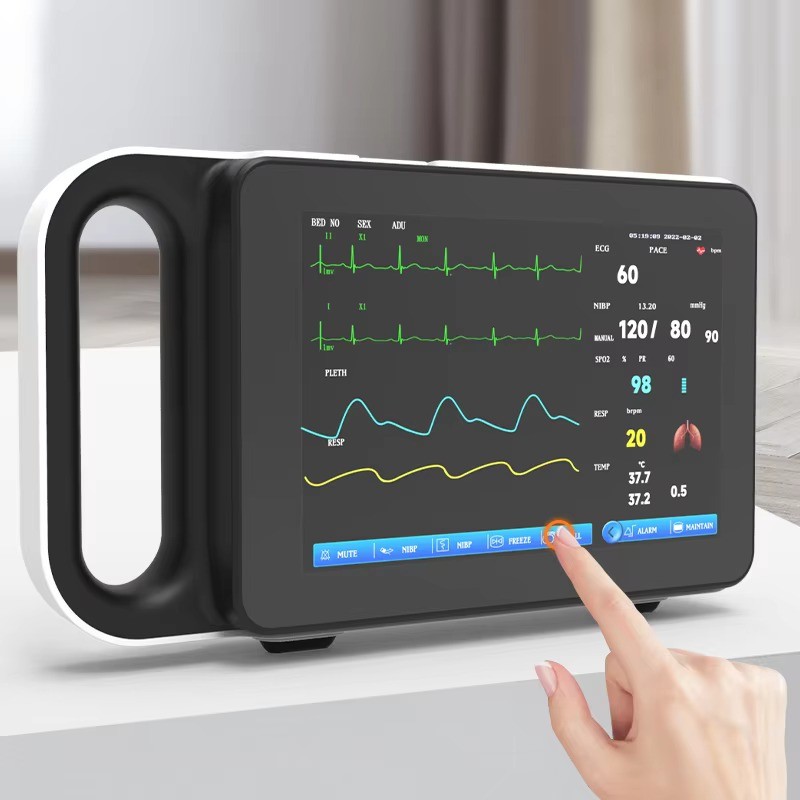 Multi-parameter Patient Monitor Vital Signs Monitor ECG/NIBP/TEMP/RESP/SPO2/PR