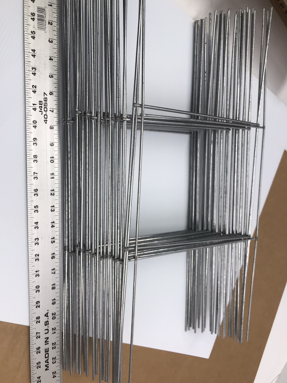 50 Metal Stakes 24» H-FRAME Wire Step Stakes 10×24 in x 9 Gauge Galvanized Wire