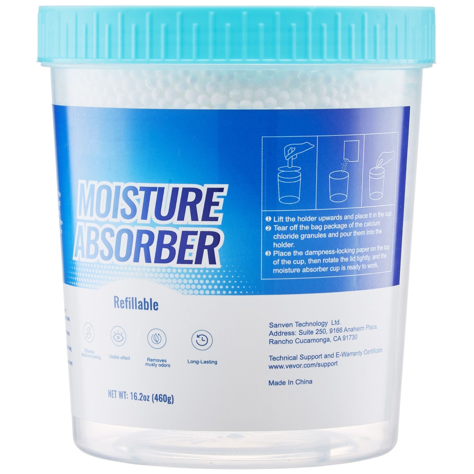 Moisture Absorber Bucket, 2 Packs 16.2 oz Hi-Capacity Moisture Absorber Bucket