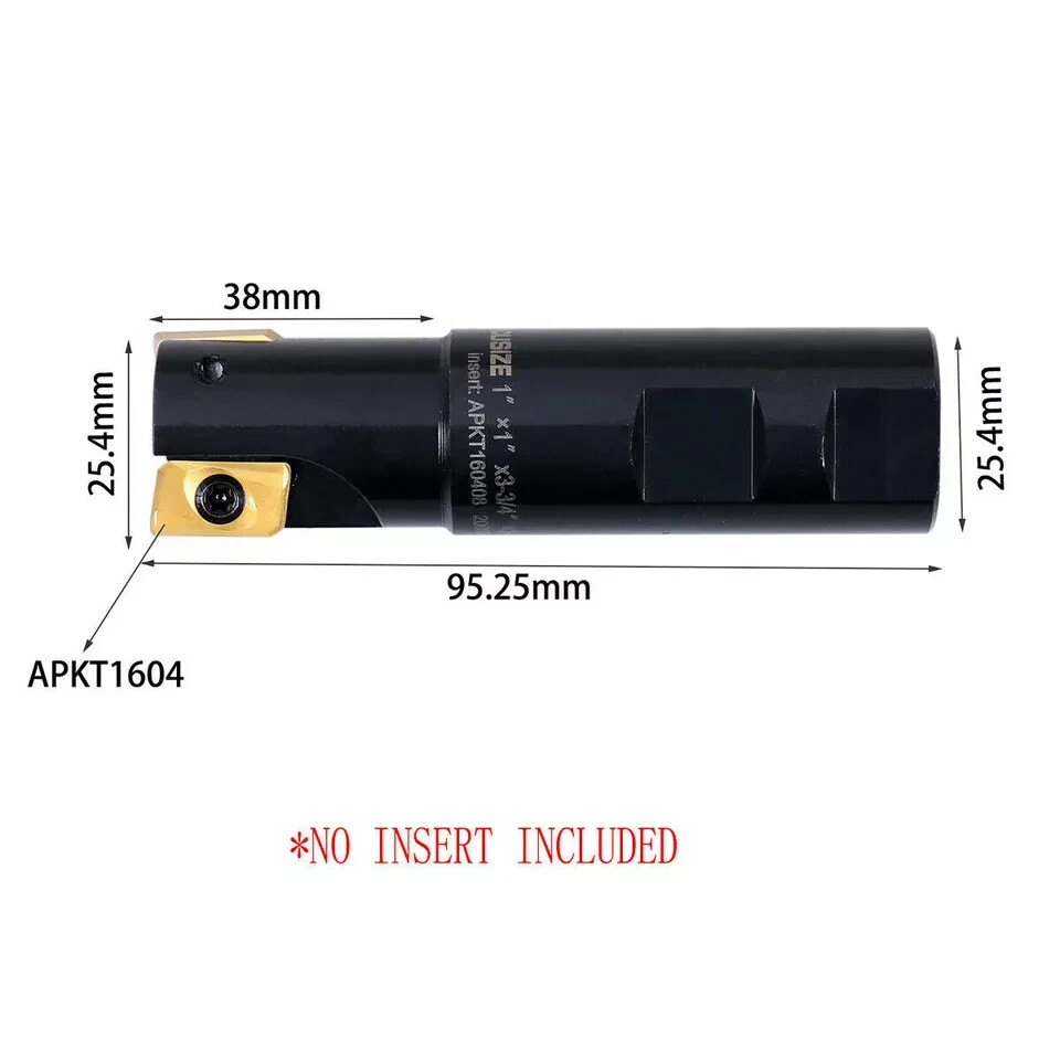1» x 1» 90 Degree Square Shoulder Indexable End Mill APMT/ APKT Insert