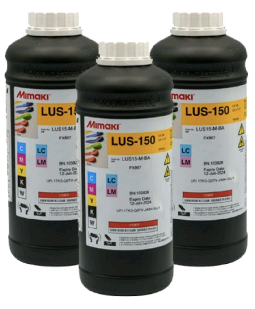 GENUINE MIMAKI LUS-150 YELLOW UV INK W/ CHIP 1000ML WITH CHIP JULY/2026